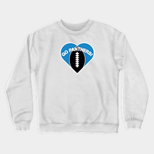 Heart Shaped Carolina Panthers Crewneck Sweatshirt